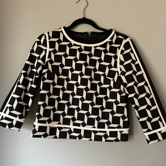 Vintage Nylon Geometric Long Sleeve (M) - Picture 6 of 9